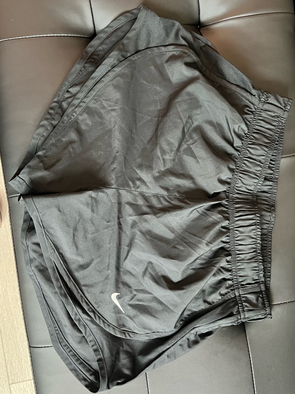 Nike Womens Small Tempo Running Shorts Black Dri-FIT Lined Athletic